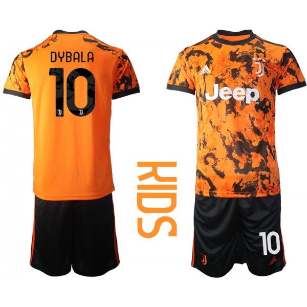 Youth 2020-2021 club Juventus away orange 10 Soccer Jerseys