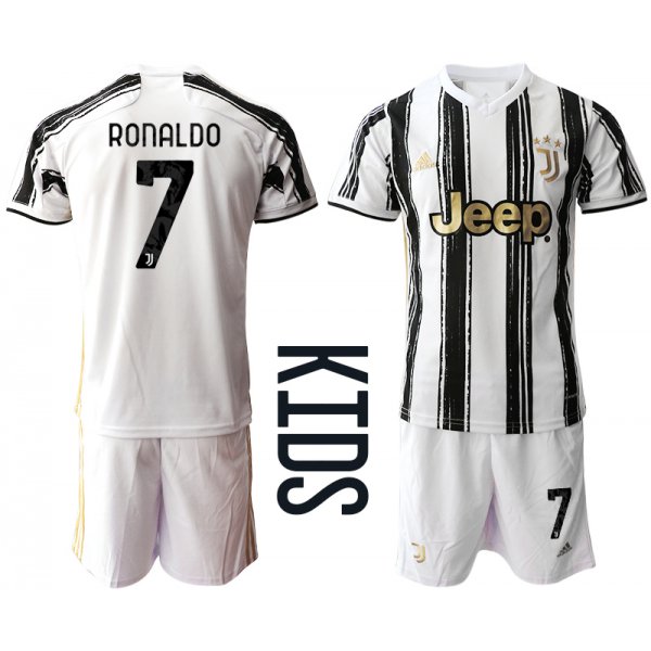 Youth 2020-2021 club Juventus home 7 white Soccer Jerseys