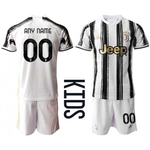 Youth 2020-2021 club Juventus home customized white Soccer Jerseys