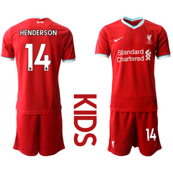 Youth 2020-2021 club Liverpool home 14 red Soccer Jerseys