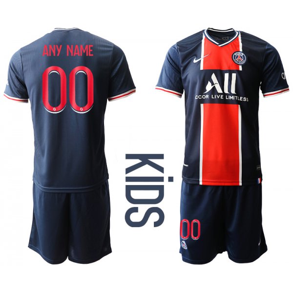 Youth 2020-2021 club Paris St German home customized blue Soccer Jerseys