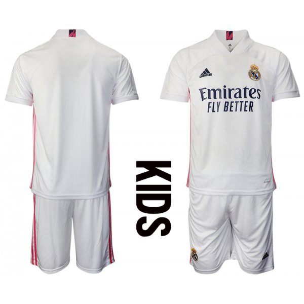 Youth 2020-2021 club Real Madrid home blank white Soccer Jerseys