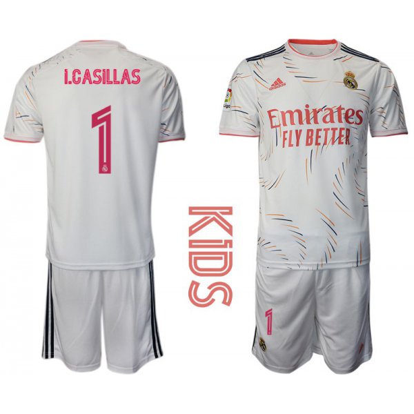 Youth 2021-2022 Club Real Madrid home white 1 Adidas Soccer Jerseys