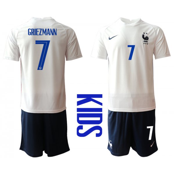 2021 France away Youth 7 soccer jerseys