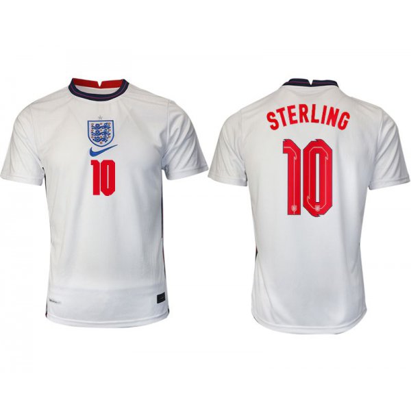 Men 2020-2021 European Cup England home aaa version white 10 Nike Soccer Jersey