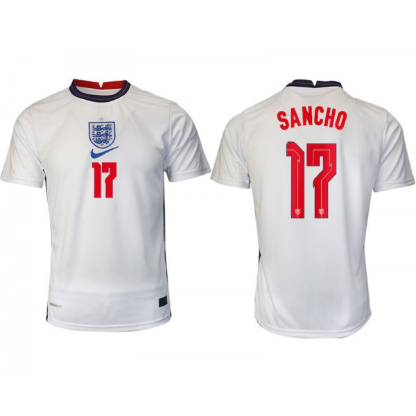 Men 2020-2021 European Cup England home aaa version white 17 Nike Soccer Jersey