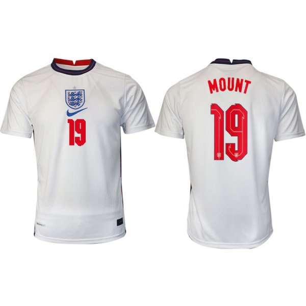 Men 2020-2021 European Cup England home aaa version white 19 Nike Soccer Jersey