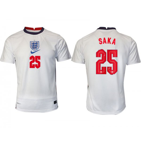 Men 2020-2021 European Cup England home aaa version white 25 Nike Soccer Jersey