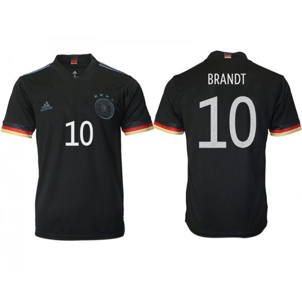 Men 2020-2021 European Cup Germany away aaa version black 10 Adidas Soccer Jersey