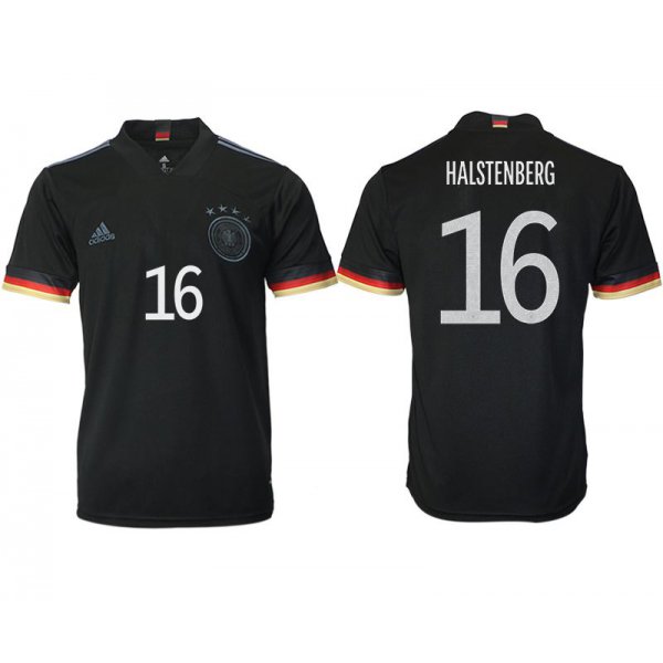 Men 2020-2021 European Cup Germany away aaa version black 16 Adidas Soccer Jerseys