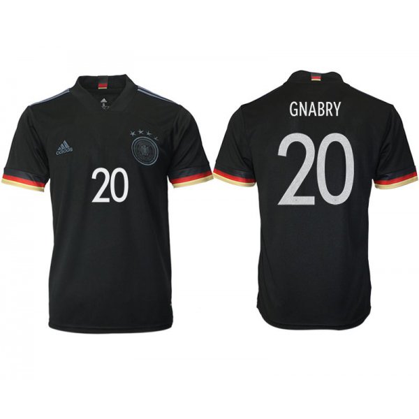 Men 2020-2021 European Cup Germany away aaa version black 20 Adidas Soccer Jersey