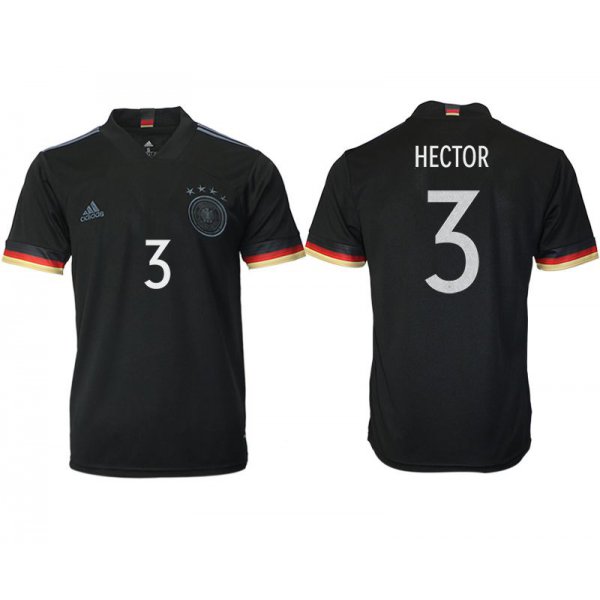 Men 2020-2021 European Cup Germany away aaa version black 3 Adidas Soccer Jersey