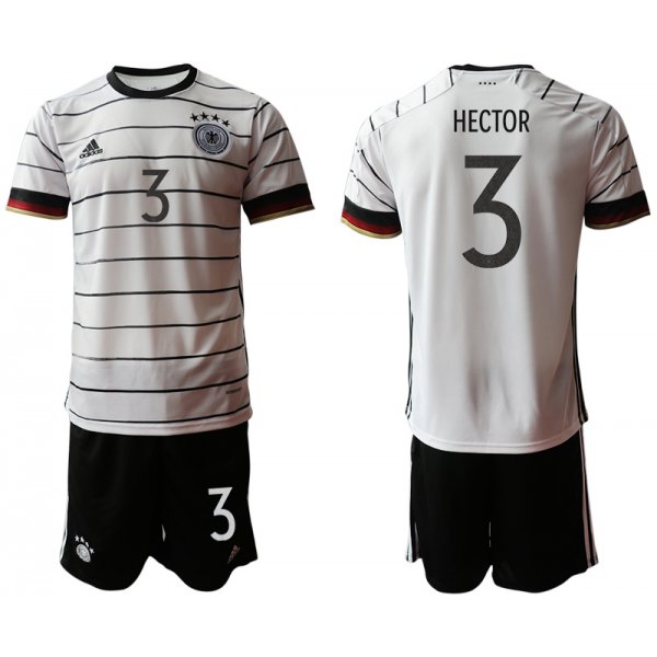 Men 2021 European Cup Germany home white 3 Soccer Jersey