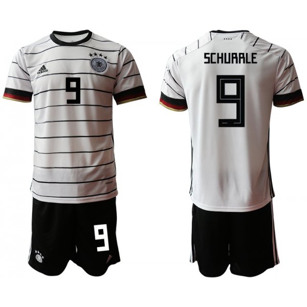 Men 2021 European Cup Germany home white 9 Soccer Jersey1