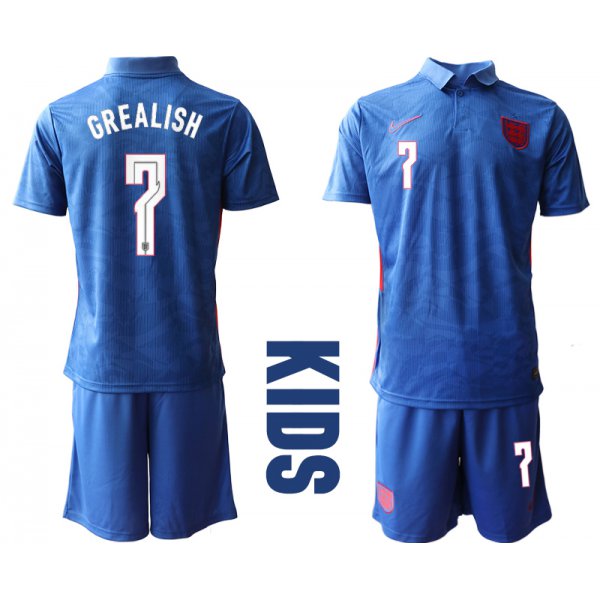 2021 European Cup England away Youth 7 soccer jerseys