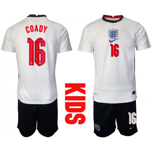 2021 European Cup England home Youth 16 soccer jerseys