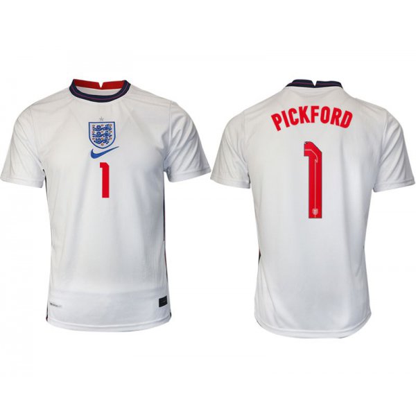 Men 2020-2021 European Cup England home aaa version white 1 Nike Soccer Jersey