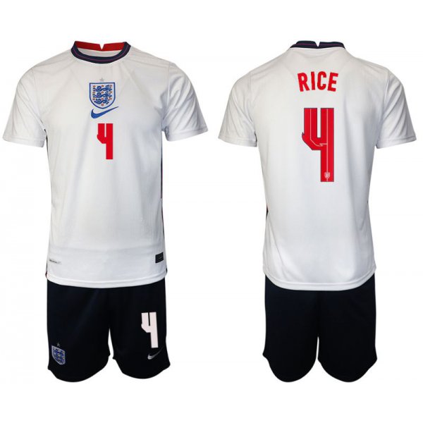 Men 2020-2021 European Cup England home white 4 Nike Soccer Jersey