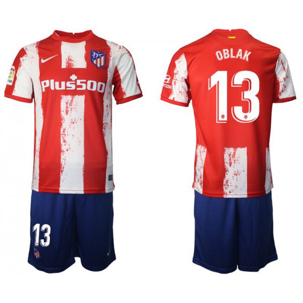 Men 2021-2022 Club Atletico Madrid home red 13 Nike Soccer Jersey