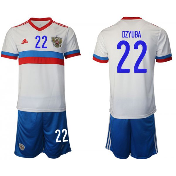 Men 2020-2021 European Cup Russia away white 22 Adidas Soccer Jersey