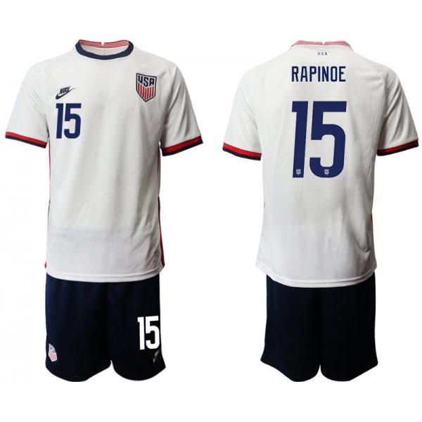 Men 2020-2021 Season National team United States home white 15 Soccer Jersey