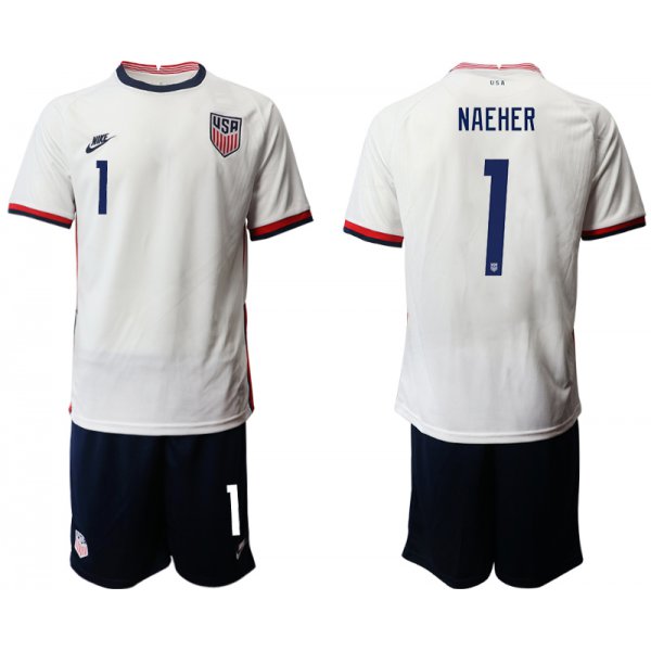Men 2020-2021 Season National team United States home white 1 Soccer Jersey