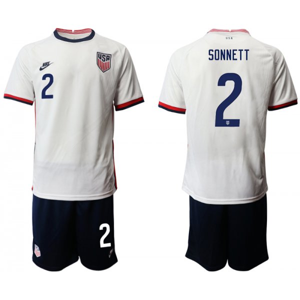 Men 2020-2021 Season National team United States home white 2 Soccer Jersey1