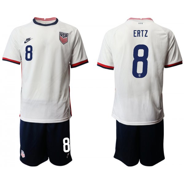 Men 2020-2021 Season National team United States home white 8 Soccer Jersey