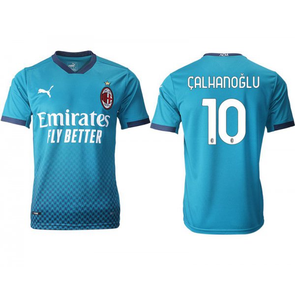 Men 2020-2021 club AC milan away aaa version 10 blue Soccer Jerseys