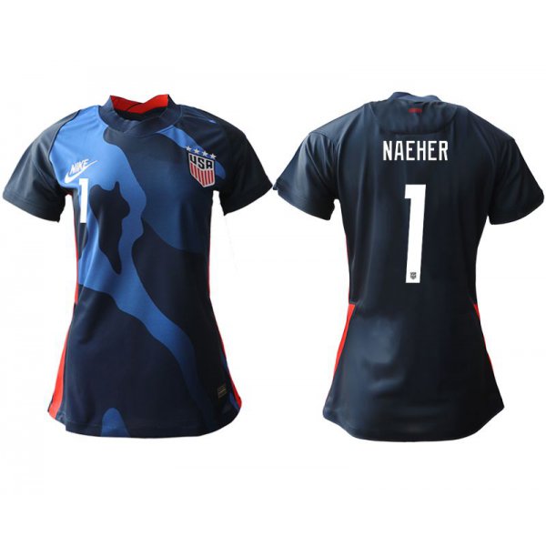 Women 2020-2021 Season National Team America away aaa 1 blue Soccer Jerseys