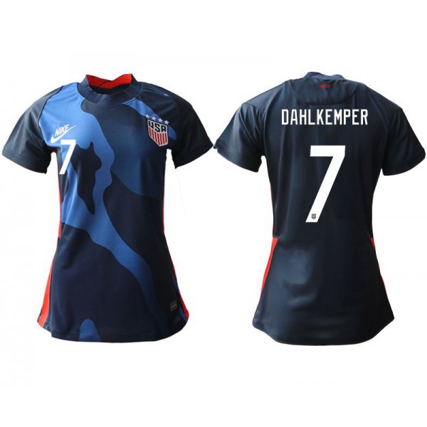 Women 2020-2021 Season National Team America away aaa 7 blue Soccer Jerseys