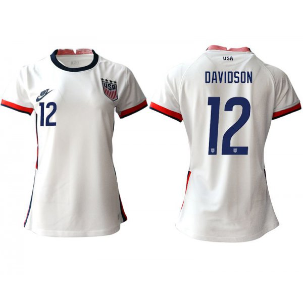 Women 2020-2021 Season National Team America home aaa 12 white Soccer Jerseys