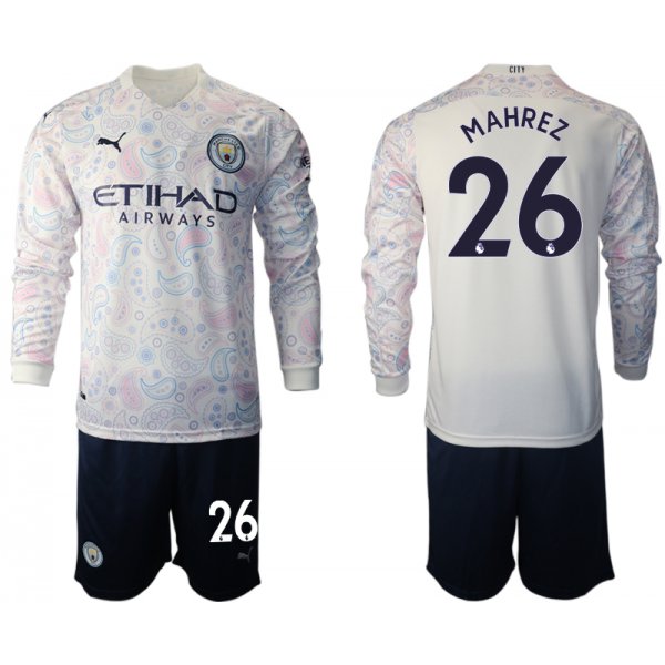 2021 Men Manchester city away long sleeve 26 soccer jerseys
