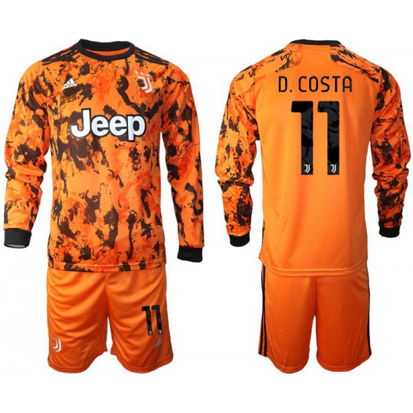 Men 2020-2021 club Juventus away long sleeves 11 orange Soccer Jerseys