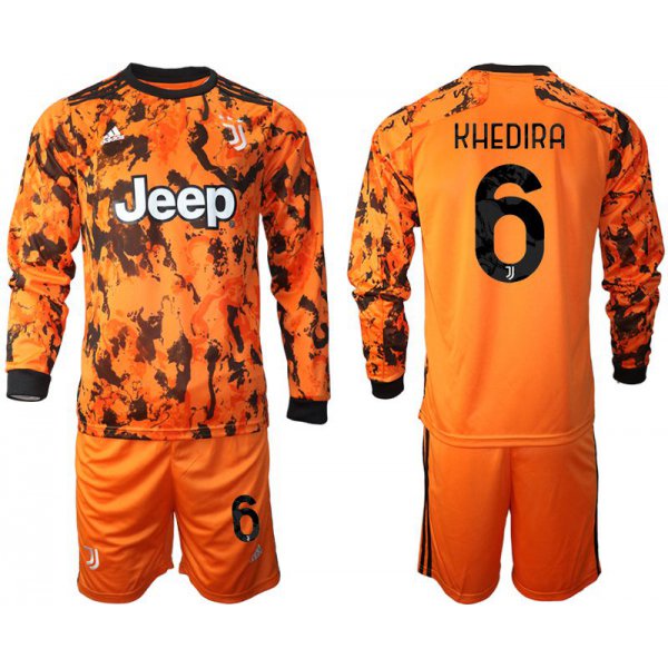 Men 2020-2021 club Juventus away long sleeves 6 orange Soccer Jerseys