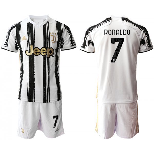 Men 2020-2021 club Juventus home 7 white black Soccer Jerseys