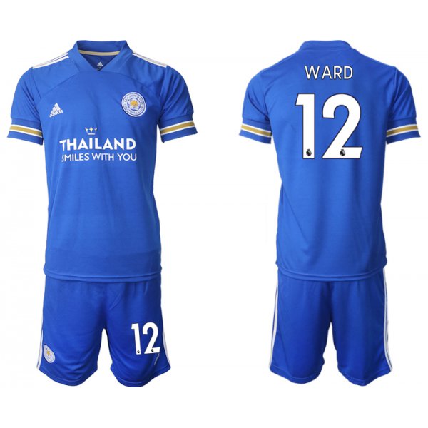 Men 2020-2021 club Leicester City home 12 blue Soccer Jerseys