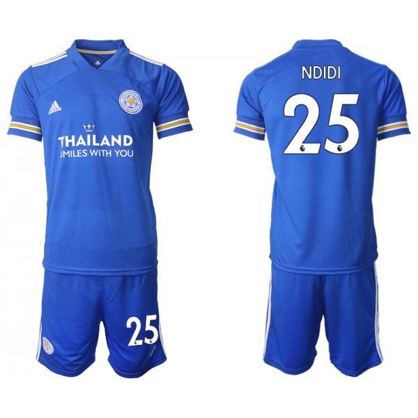 Men 2020-2021 club Leicester City home 25 blue Soccer Jerseys