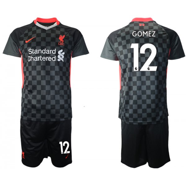 Men 2020-2021 club Liverpool Second away 12 black Soccer Jerseys