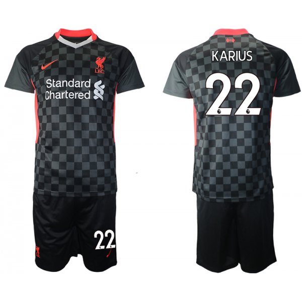 Men 2020-2021 club Liverpool Second away 20 black Soccer Jerseys