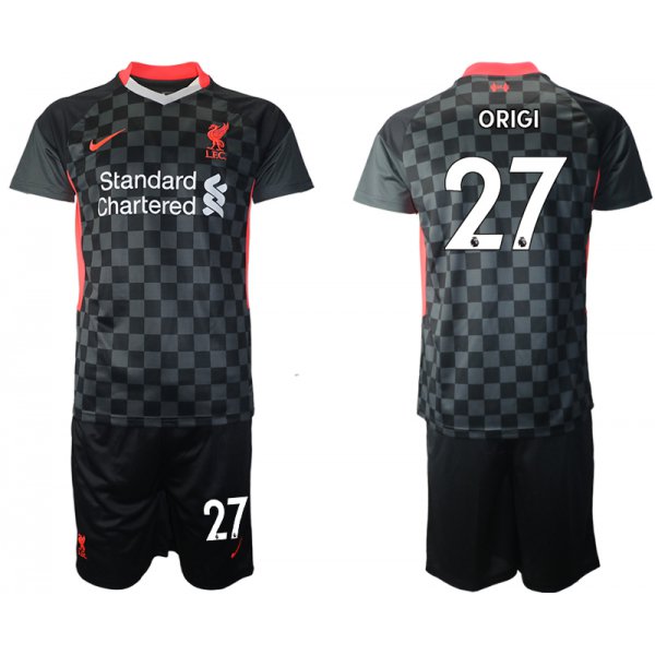 Men 2020-2021 club Liverpool Second away 27 black Soccer Jerseys