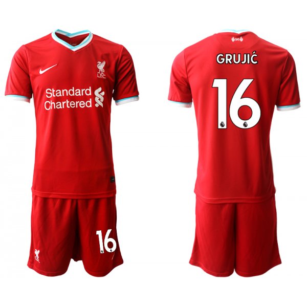 Men 2020-2021 club Liverpool home 16 red Soccer Jerseys