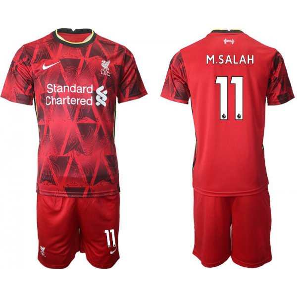 Men 2021-2022 Club Liverpool home red 11 Nike Soccer Jersey