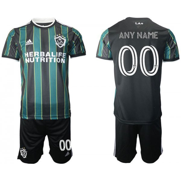 Men 2021-2022 Club Los Angeles Galaxy away black customized Adidas Soccer Jersey