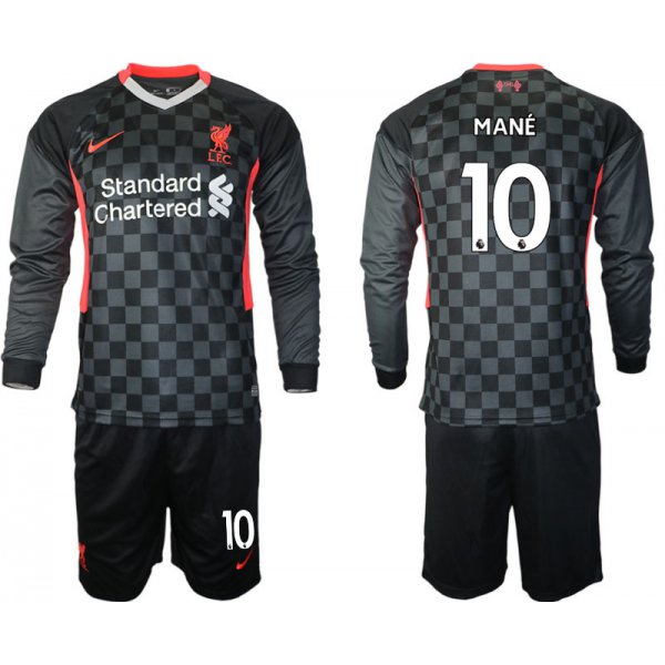 Men 2021 Liverpool away long sleeves 10 soccer jerseys