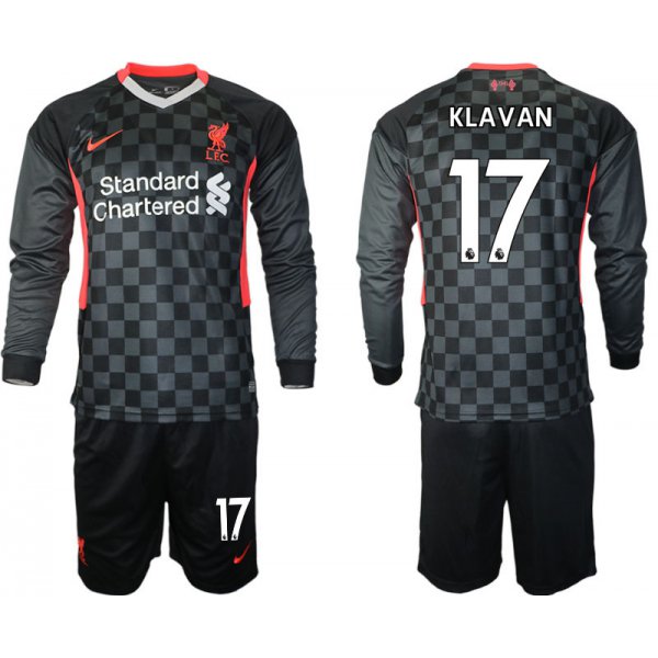 Men 2021 Liverpool away long sleeves 17 soccer jerseys