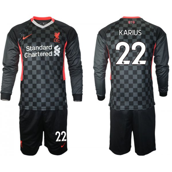 Men 2021 Liverpool away long sleeves 22 soccer jerseys