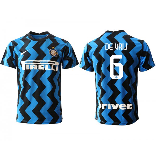 Men 2020-2021 club Inter Milan home aaa versio 6 blue Soccer Jerseys