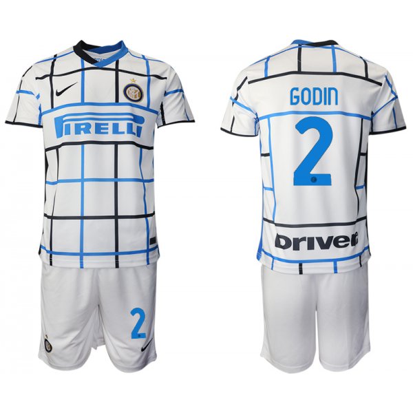 Men 2020-2021 club Inter milan away 2 white Soccer Jerseys