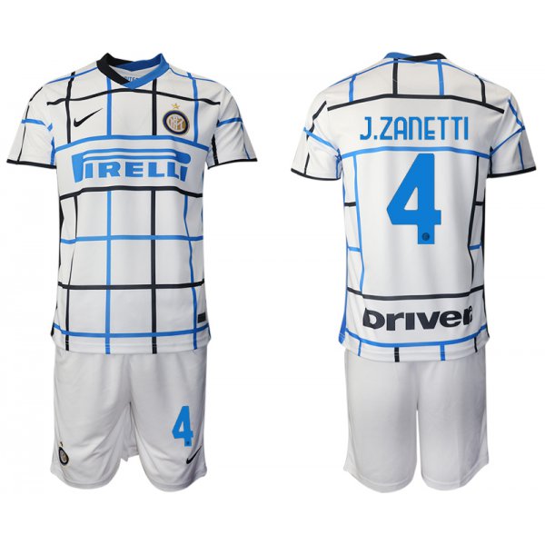 Men 2020-2021 club Inter milan away 4 white Soccer Jerseys